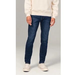 Abercrombie & Fitch Men's Athletic Skinny Stretch Jeans Dark Wash